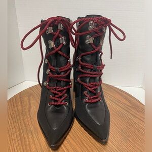 Steve Madden Women’s Karey Black/Grey Pointy Toe Block Heel 7.5